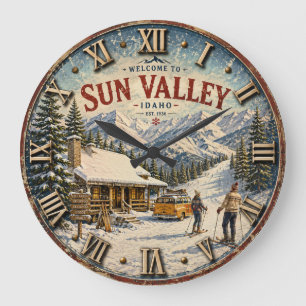 Reloj Redondo Grande Sun Valley Idaho Ski Resort Rustic Mountain Cabin