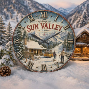 Reloj Redondo Grande Sun Valley Idaho Ski Resort Rustic Mountain Cabin 
