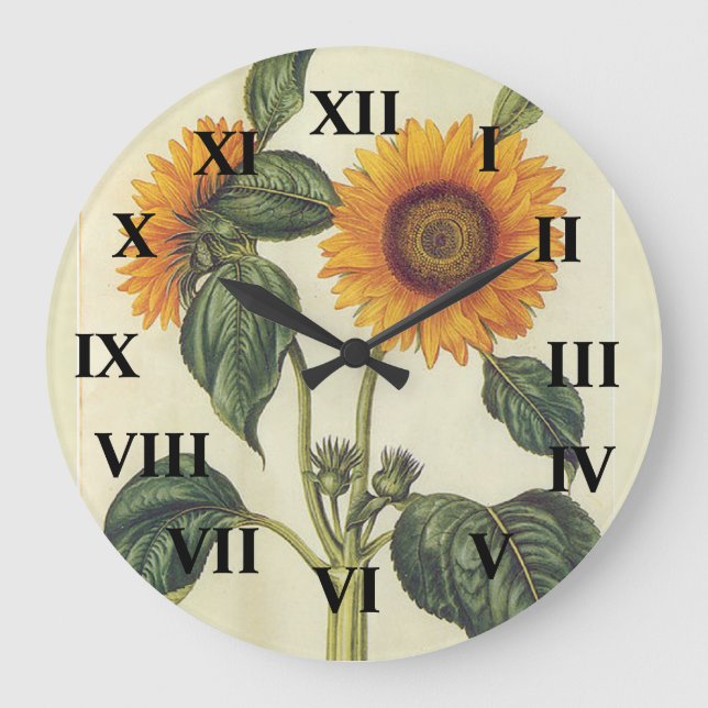Reloj Redondo Grande Sunflower (Anverso)