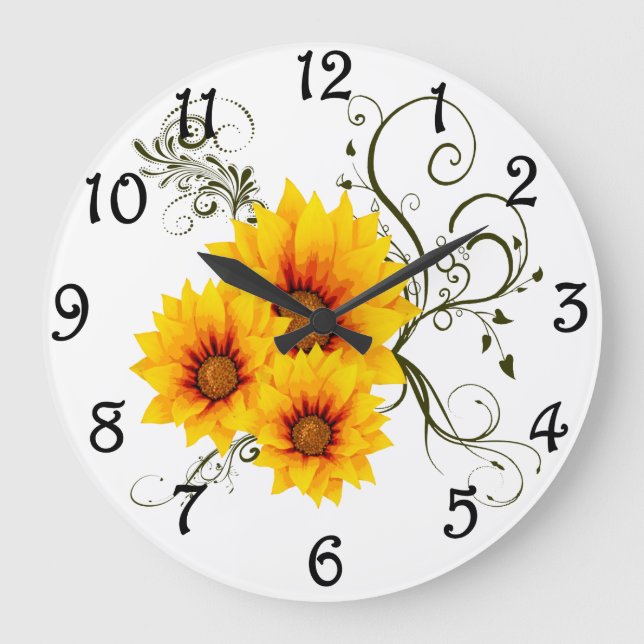 Reloj Redondo Grande Sunflower (Anverso)