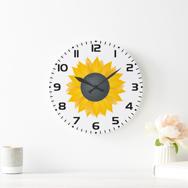 Reloj Redondo Grande Sunflower Disco Ball Retro Fiesta Vibe (Subido por el creador)