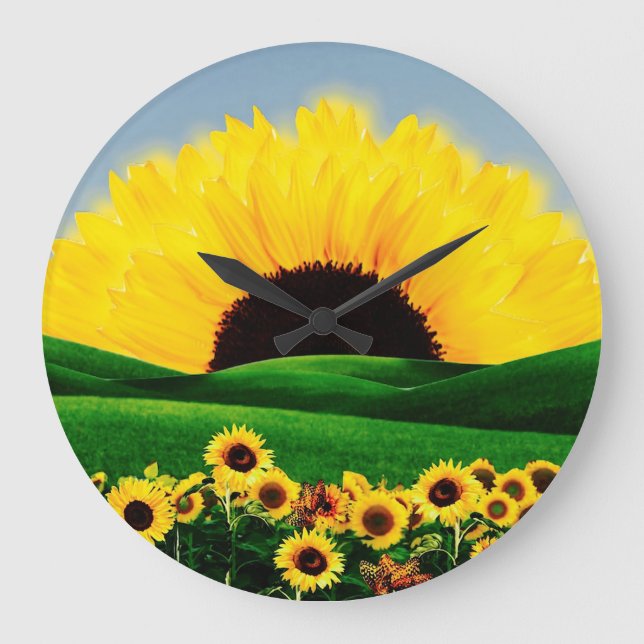 RELOJ REDONDO GRANDE SUNFLOWER HILL (Anverso)