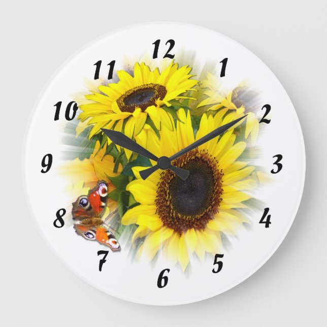Reloj Redondo Grande Sunflower Time Large Clock (Anverso)