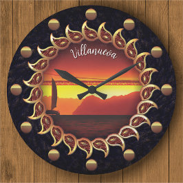 Reloj Redondo Grande Sunrays Sunset 1124