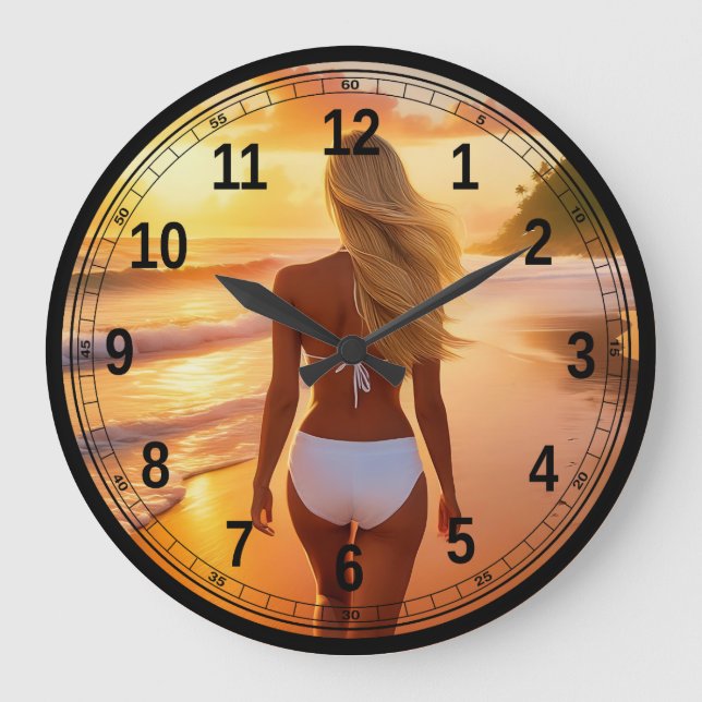 Reloj Redondo Grande Sunset Blonde (Anverso)
