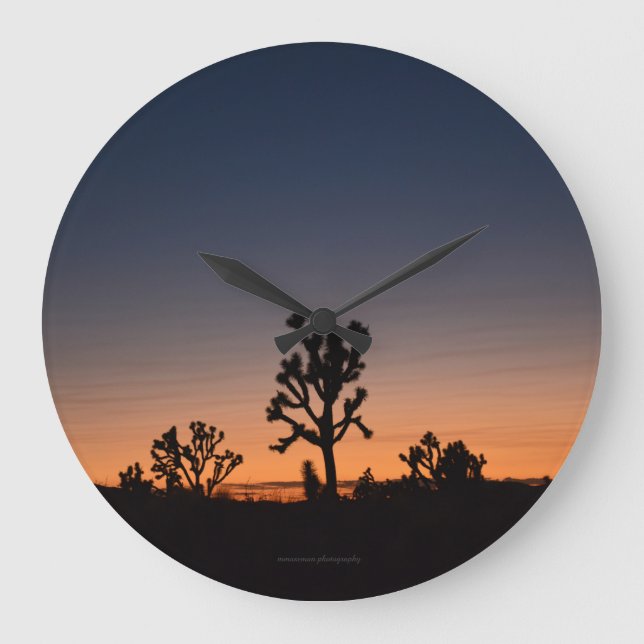 Reloj Redondo Grande Sunset Joshua Trees (Anverso)
