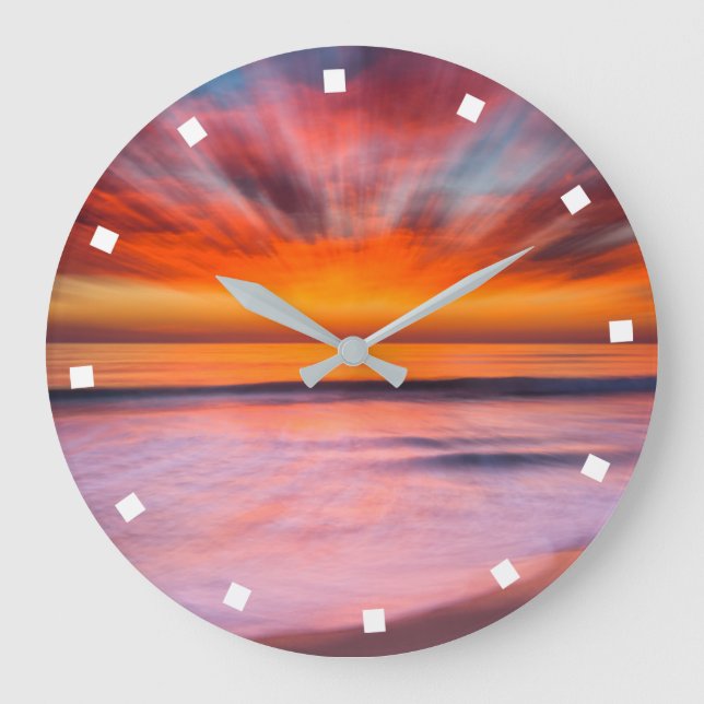 Reloj Redondo Grande Sunset Tamarack Beach| Carlsbad, CA (Anverso)