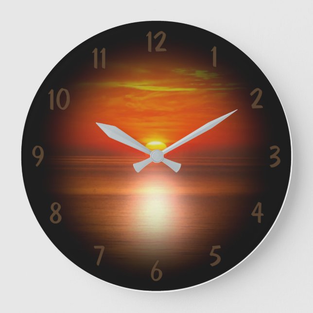 Reloj Redondo Grande Sunset Time. (Anverso)