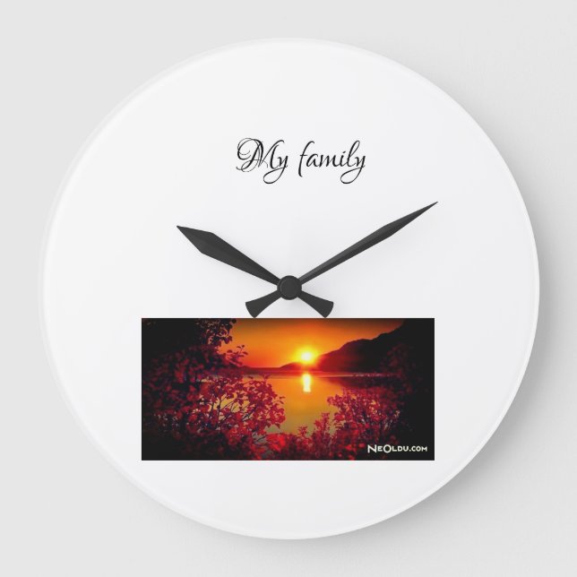 Reloj Redondo Grande sunset time (Anverso)