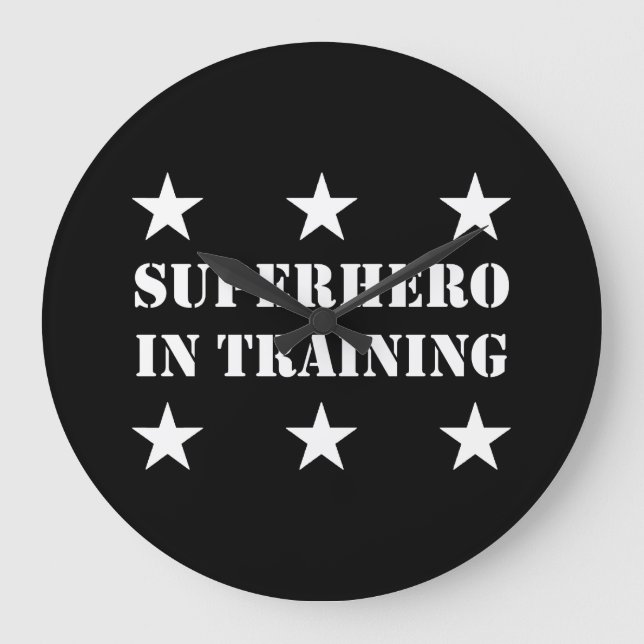 Reloj Redondo Grande Super héroe en el entrenamiento (Anverso)