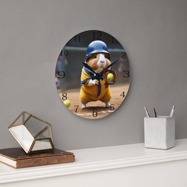 Reloj Redondo Grande Superestrella del Softball: El gran juego del cerd (Oficina)
