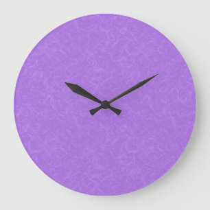 Reloj Redondo Grande Superficie morada texturizada con patrón de remoli