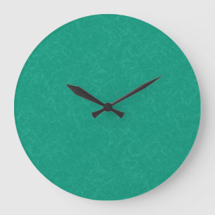 Reloj Redondo Grande Superficie texturizada verde azulado con patrón de