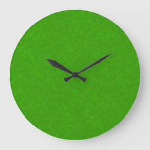Reloj Redondo Grande Superficie texturizada verde brillante con patrón