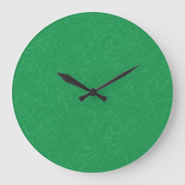 Reloj Redondo Grande Superficie verde texturizada con patrón de remolin (Anverso)
