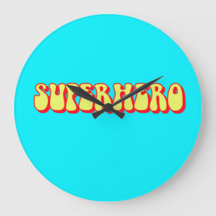 Reloj Redondo Grande Superhéroe retro