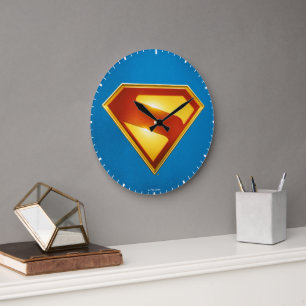 Reloj Redondo Grande Superman Golden S Shield Brilliance