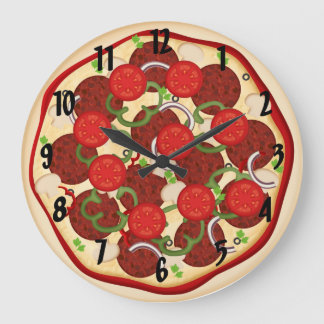 Reloj Redondo Grande Supremo Pizza