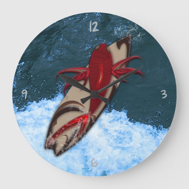 Reloj Redondo Grande Surf's Up Large Clock (Anverso)