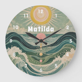 Reloj Redondo Grande Surge solar personalizado