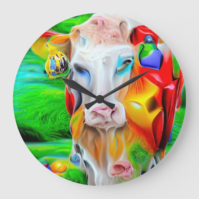 Reloj Redondo Grande Surreal Farm Art (Anverso)
