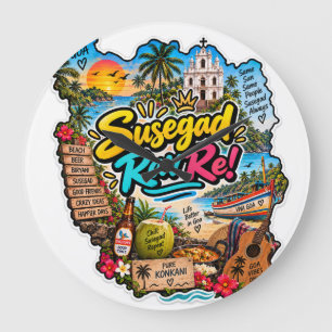 Reloj Redondo Grande ¡Susegad Rav Re! — Alma Konkani Pura, Alma de Goa