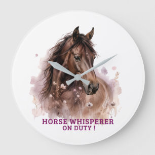 Reloj Redondo Grande Sussurrador de caballos de servicio