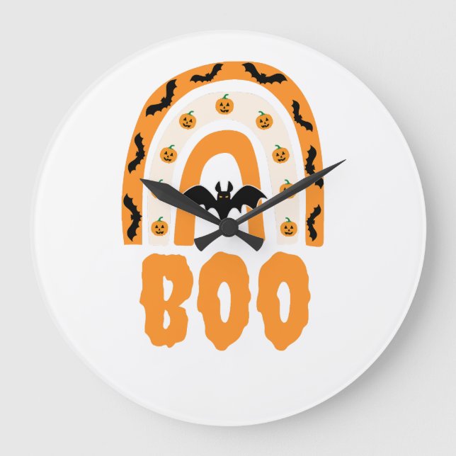 Reloj Redondo Grande Susto de Halloween (Anverso)