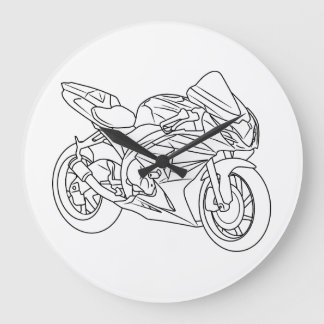 Reloj Redondo Grande Suzuki GSX-R Line art