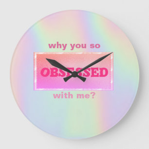 Reloj Redondo Grande Sweet Girly Holographic  