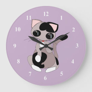 Reloj Redondo Grande Sweet Little Kitty