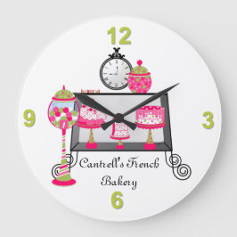 Reloj Redondo Grande Sweet Treats Bakery Shop Wall Clock
