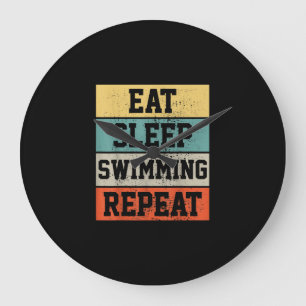Reloj Redondo Grande Swimmer Swimmer SwimmingGift