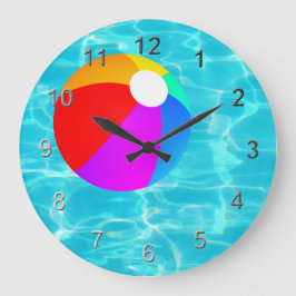 Reloj Redondo Grande Swimming Pool Beach Ball.