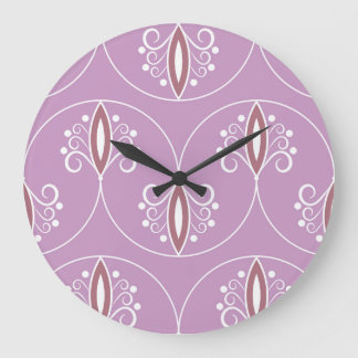 Reloj Redondo Grande Swirling Elegance: Geométrica de época