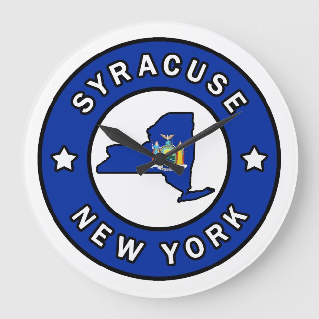 Reloj Redondo Grande Syracuse New York (Anverso)