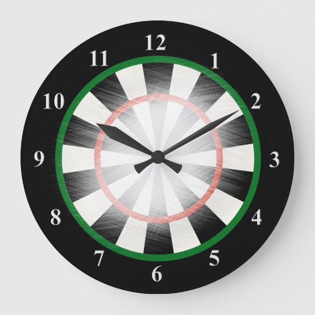 Reloj Redondo Grande Tablero de dardos único tiempo para dardos (Anverso)