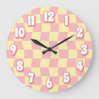 Tablero retro pastel rosa amarillo ondulado