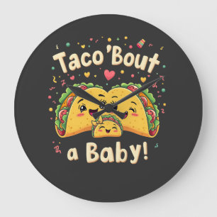 Reloj Redondo Grande Taco "por un embarazo de bebé" Tao Cinco de Mayo