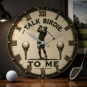 Reloj Redondo Grande Talk Birdie to Me Golf