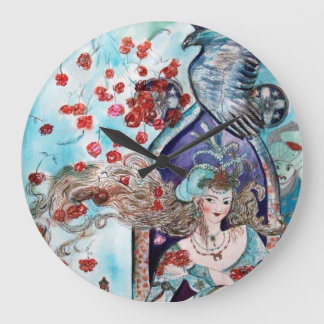 RELOJ REDONDO GRANDE TALLA DE LA JERINGA ORIENTAL