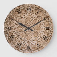 talla floral de madera