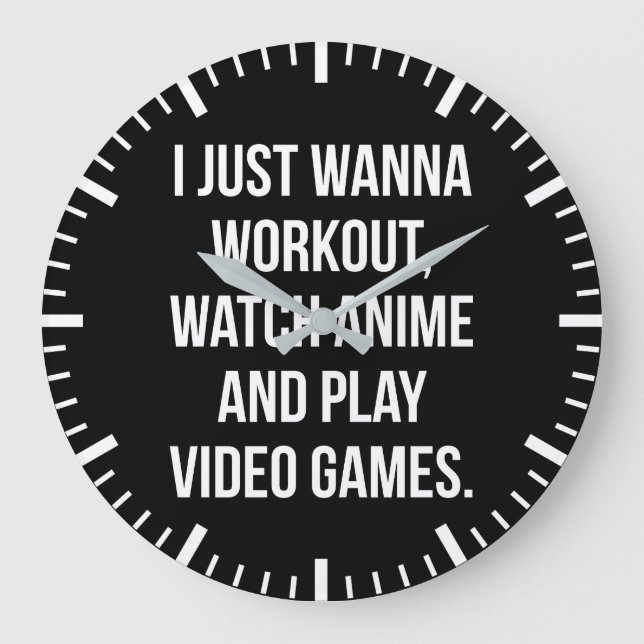 Reloj Redondo Grande Taller, ver anime, jugar videojuegos - Gimnasio di (Anverso)