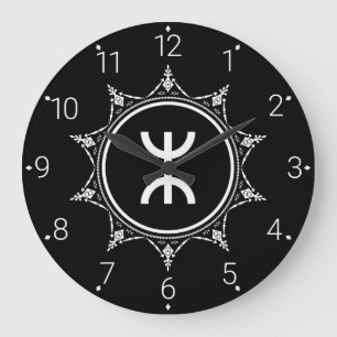 Reloj Redondo Grande Tamazgha - Símbolo amazigh