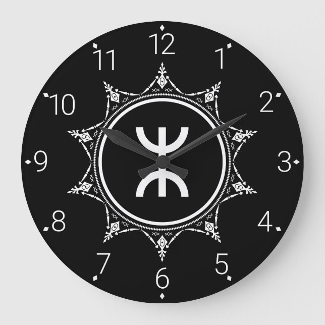 Reloj Redondo Grande Tamazgha - Símbolo amazigh (Anverso)