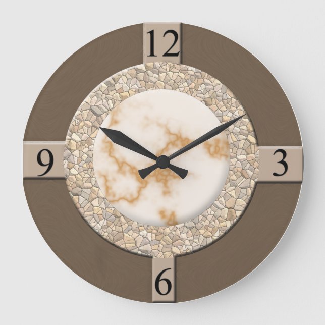 Reloj Redondo Grande Tan/Brown/Stone (Anverso)