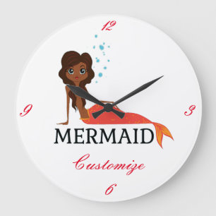 Reloj Redondo Grande Tanette Brunette Mermaid Thunder_Cove