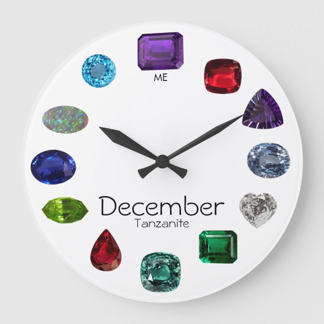 Reloj Redondo Grande Tanzanite, ésto de diciembre (Anverso)