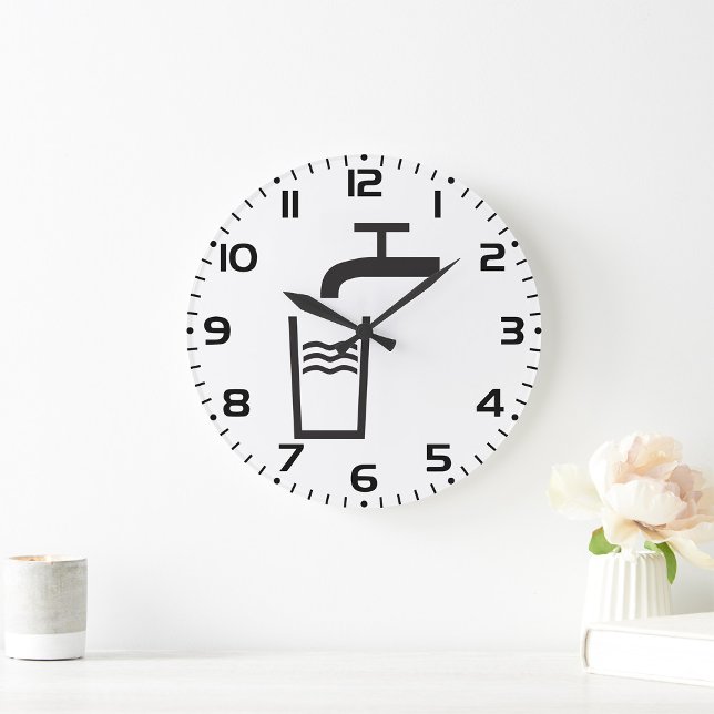 Reloj Redondo Grande Tap Water Symbol (Subido por el creador)