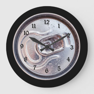 Reloj Redondo Grande Tapa redonda de lata de cerveza